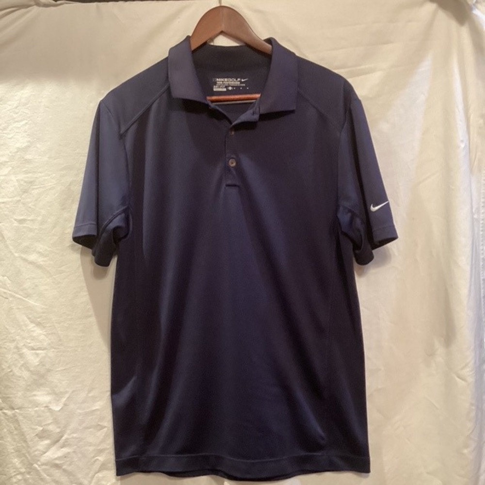 Nike Golf Polo Shirt‎ Men's Navy Blue Dri-Fit Tour Performance Short Sleeve M